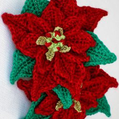Alternative view of Poinsettia Applique Crochet Pattern
