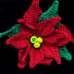 Poinsettia Applique Crochet Pattern