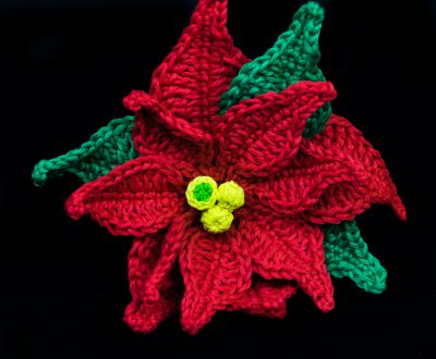 Poinsettia Applique Crochet Pattern