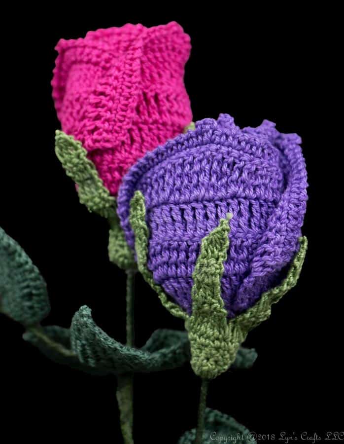 Long Stem Rose Crochet Pattern Lyns Crafts