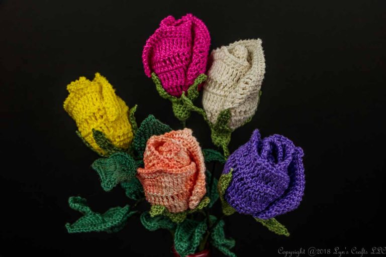 Long Stem Rose Crochet Pattern Lyns Crafts