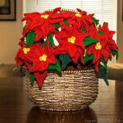 Poinsettia Holiday Décor Crochet Pattern 11 poinsettia crochet patther 2 1