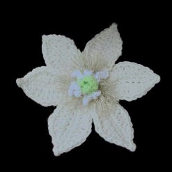 Collection of Clematis Crochet Pattern 17 white climatis black bg