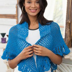 Alternative view of V-Stitch & Scallop Shawl Free Crochet Pattern