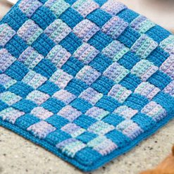 Checkered Hot Pad Free Pattern | Lyns Crafts