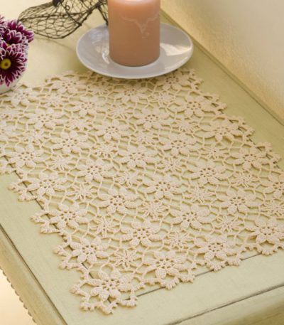 Apple Blossom Placemat Free Crochet Pattern