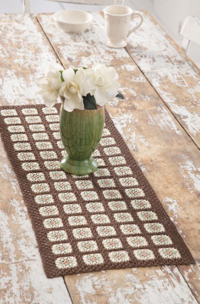 Autumn Tones Table Runner Free Crochet Pattern