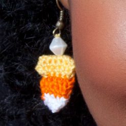 Alternative view of Candy Corn Earrings Free Crochet Pattern