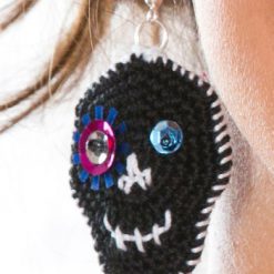 Day of the Dead Earrings Free Crochet Pattern 5 Day of the Dead Earrings 3
