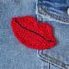 Kiss-able Lips Appliqué Free Crochet Pattern 2 LC6352 Kiss able Lips Applique Free Crochet Pattern 1
