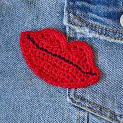 Kiss-able Lips Appliqué Free Crochet Pattern