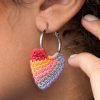 Tunisian Hoop Earrings Free Crochet Pattern 1 Tunisian Hoop Earrings 2