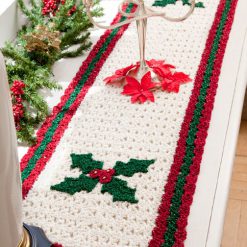 Holly Table Runner Free Crochet Pattern 5 Holly Table Runner Free Crochet Patter