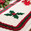 Holly Table Runner Free Crochet Pattern 1 Holly Table Runner Free Crochet Pattern