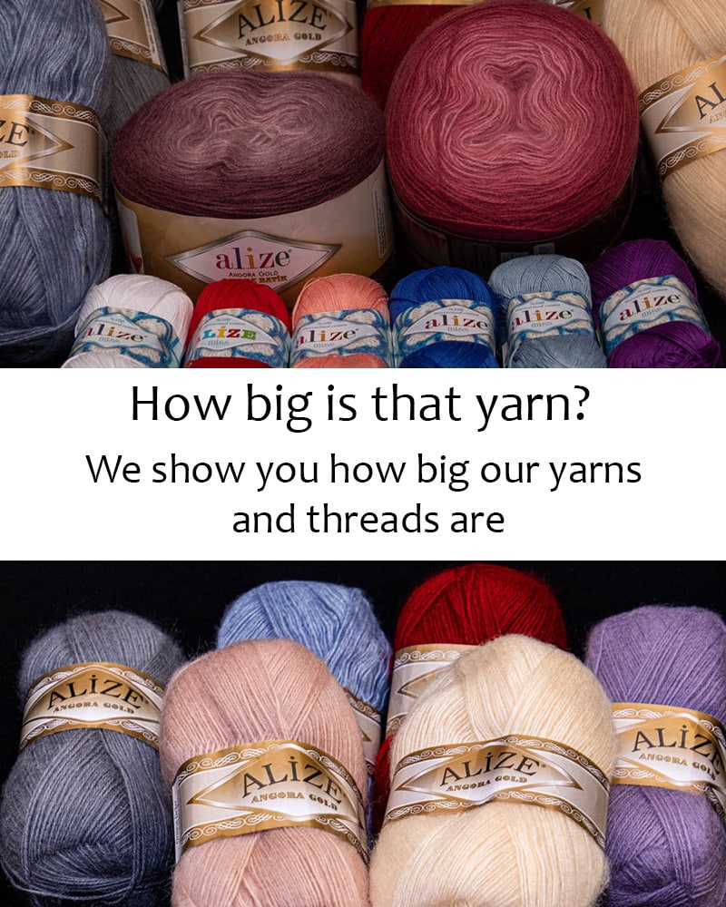 How big is that yarn or thread? We show you how big our yarns and