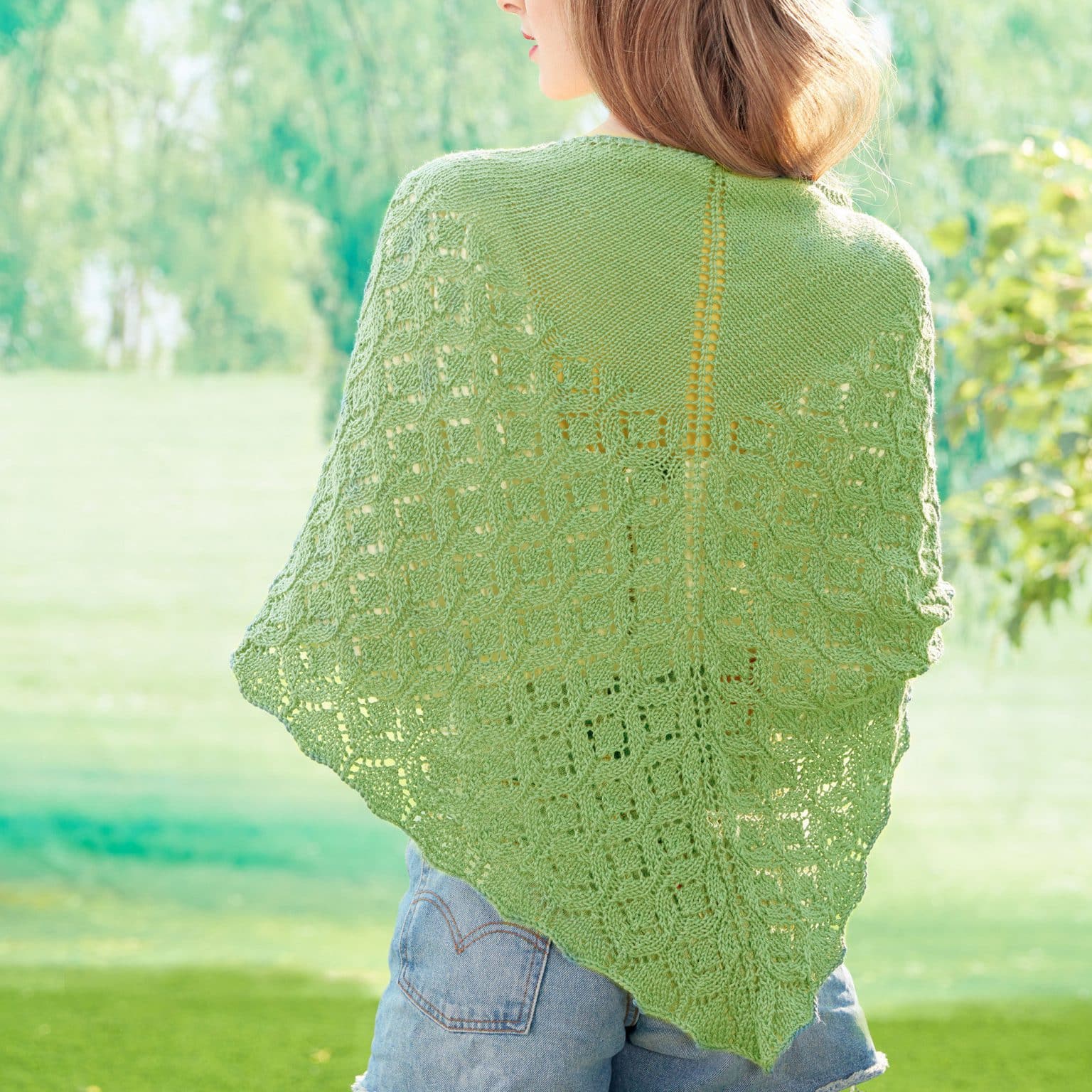 Patons Pastoral Lace Knit Shawl Free Knitting Pattern Lyns Crafts