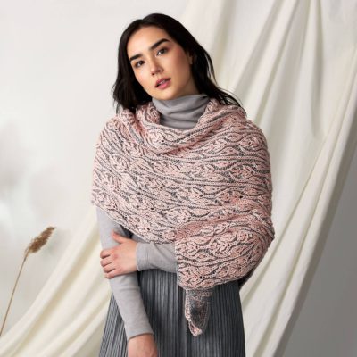 Patons Allan Gardens Knit Brioche Shawl Free Pattern