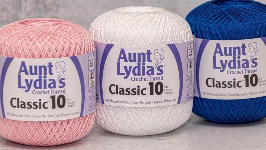 Knitting samples with Aunt Lydia's Classic 10 crochet thread