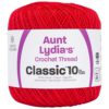 Aunt Lydia's Crochet Thread Size 10 Atom Red 1 Aunt Lydia's Classic Crochet Thread Size 10